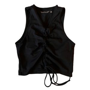 abercrombie & fitch Lace-Up Seamless Fabric Scuba Tank